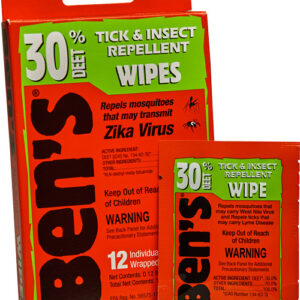 ARB BEN'S 30 INSECT REPELLENT 30% DEET WIPES 12 WIPES PERBOX