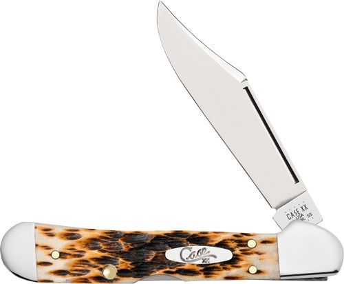 CASE KNIVES AMBER BONE PEACH SEED JIG MINI COPPERLOCK
