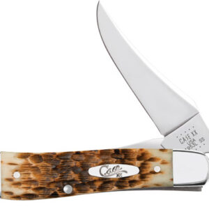 CASE KNIVES AMBER BONE PEACH SEED JIG RUSSLOCK